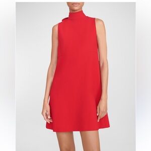 STAUD Scarlet Mini Dress with Bow Detail